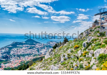 The city of Dubrovnik from Fort Imperial on the Srd mountain