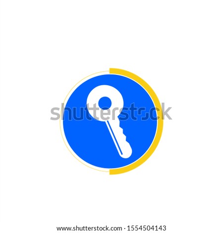 Key Icon in White Background