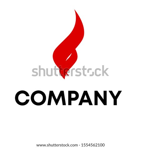 Flame design shape vector logo