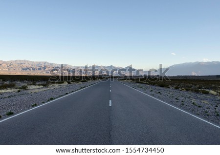 Roads and mountains near Uspallata