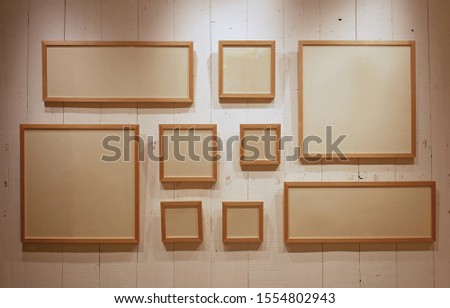 Multiple frames decorated in the gallery