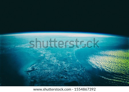 View of the earth from the cosmos. The elements of this image furnished by NASA.
