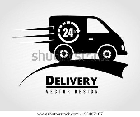Free delivery icon over white  background vector illustration