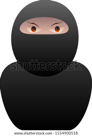 A dangerous man in a black mask