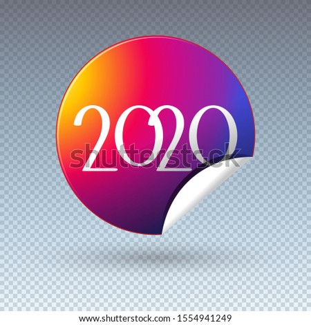 2020 Abstract multicolored London World Championship round sticker athletics background, instagram rainbow color followers icon sunset Vector social media icons print, Web sport orange violet ui post