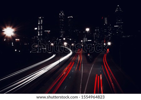 Downtown Atlanta Traffic At Night