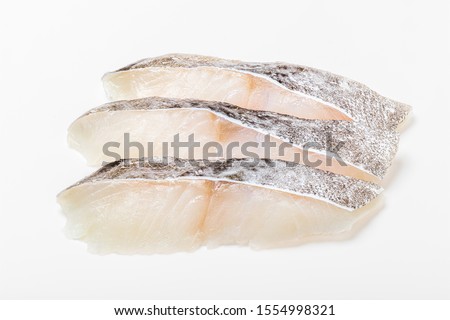 Cod fillet  on white background