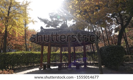 These pictures show the landscape of autumn in Korea.