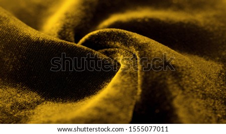 Texture background, pattern. Yellow Velveteen This magnificent elastic velor fabric has a velvet pile. Pan Pan adds shine and texture! It has a knitted back and is great for your design.