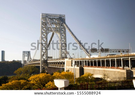 George Washington Bridge as viewed from the Manhattan New York and facing New Jersey.