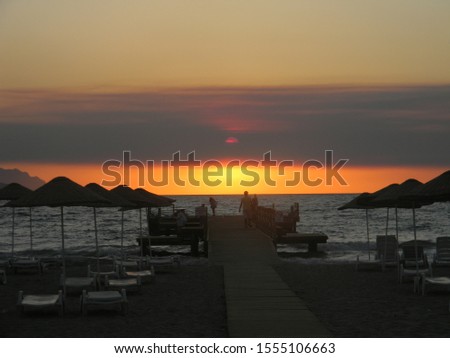 Beatiful sunset on the beach