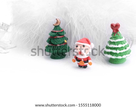 santa claus and christmas tree, merry christmas and happy new year white background, diamond group