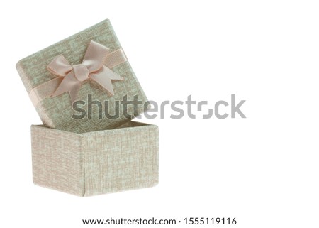 Open gift box isolated on white background. 