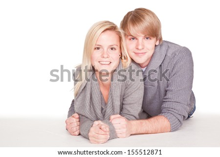 young loving couple relax together
