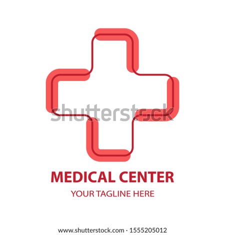 Medical Service Center Logo Vector Illustration Design in Withe Background
