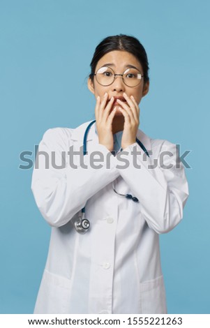 nurse white coat patient treatment professional stethoscope