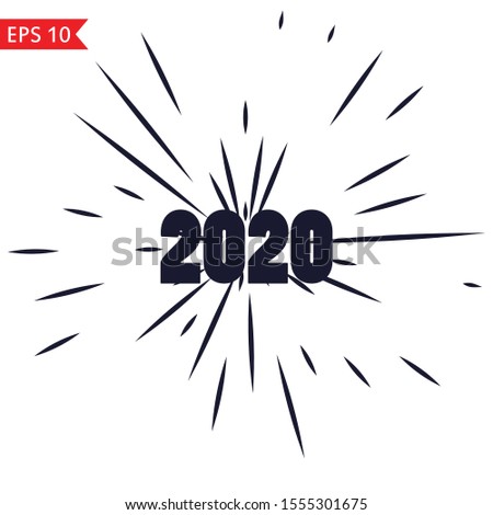 New year 2020 icon Vector