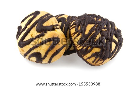 cookie is isolated on a white background