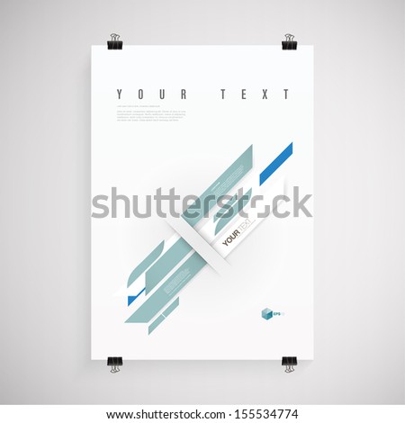Abstract A4 poster design with your text Eps 10 vector illustration