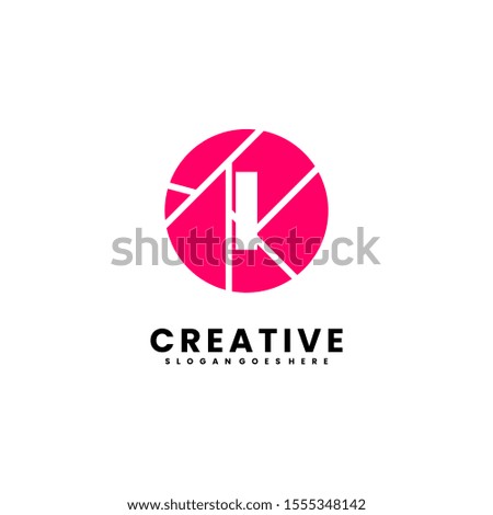 abstract modern textured colorful circle i logo type isolated on white background design concept, vector illustration.