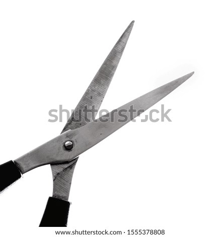 Picture of scissors with white background.
