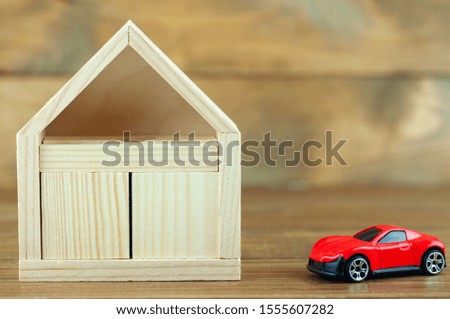 calendar of wooden cubes with a car