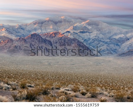 Desert Sunset Views along US Hwy 95. Nye County, Nevada, USA.