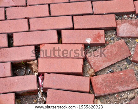 Red bricks out of line
