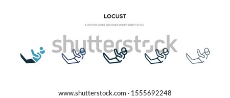 locust icon in different style vector illustration. two colored and black locust vector icons designed in filled, outline, line and stroke style can be used for web, mobile, ui