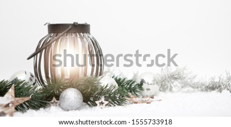 View of a Christmas background with ornament and light atmosphere