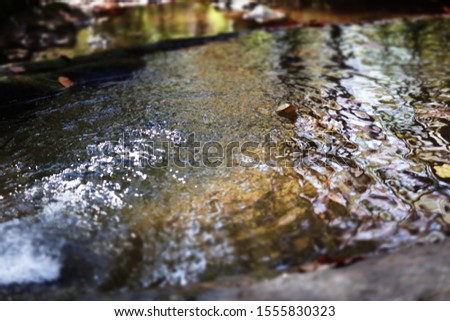 A natural mountain stream flowing