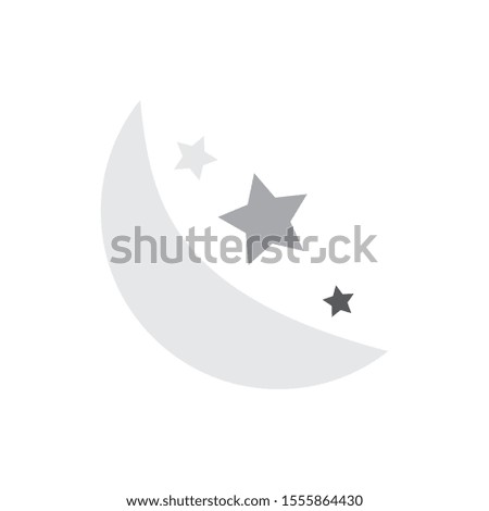 Abstract moon logo template vector night icon design