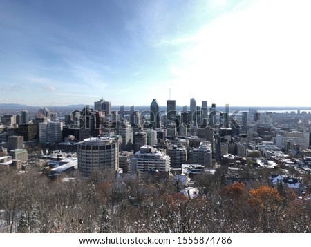 Montréal skyline on a cold morning