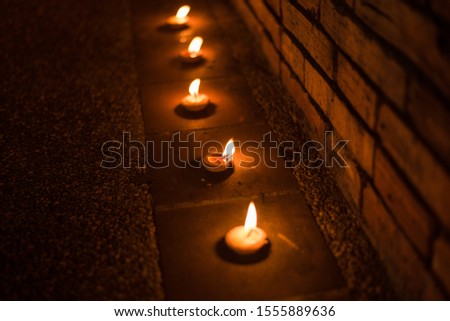 The light of candles in an event in Chiang Mai Thailand