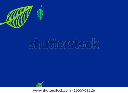 Light Blue, Yellow vector doodle background. New colorful illustration in doodle style with leaves. The best blurred design for your business.