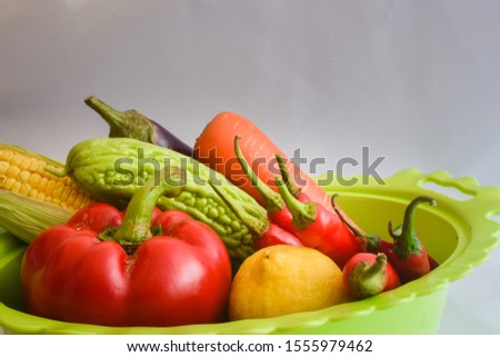Various kinds of vegetables are very good for our health. close up. still life photography
