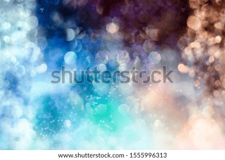 Background With Natural Bokeh And Bright Golden Lights.