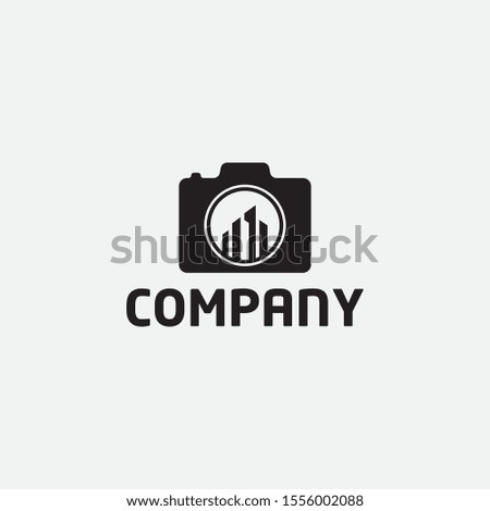 Camera construction logo design template vector illustrator
