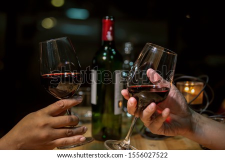 food and Drink, wine red and for a friendly, in a bar or a restaurant
