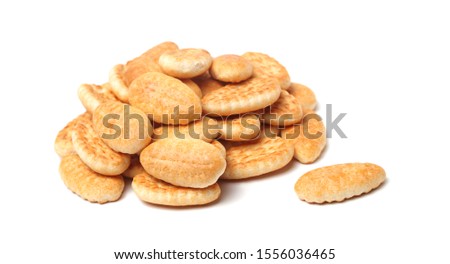 Butter cookies stock photo，White background