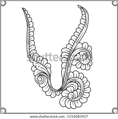Hand-drawn sketch vectors of tendrils for decorative, carvings and borders patterns. It can also use for ornaments, frames and logos, with Javanese ethnics.