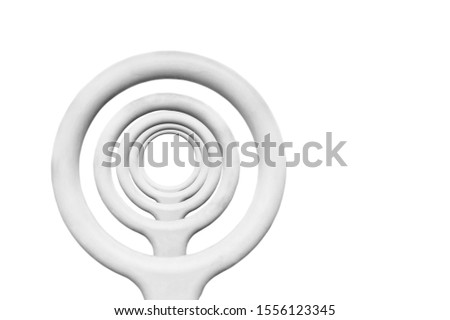 Abstract object isolated on white surface.