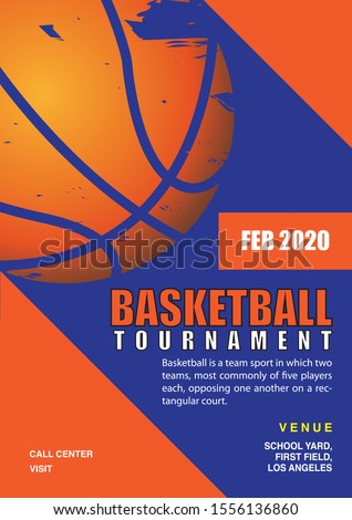 Tournament flyer design, created for people who make a basketball tournament