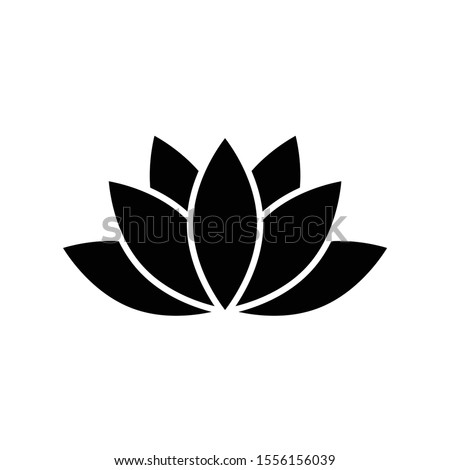 lotus icon, spa icon vector Royalty-Free Stock Photo #1556156039