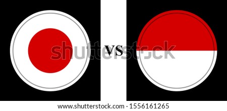 flag of japan vs indonesia