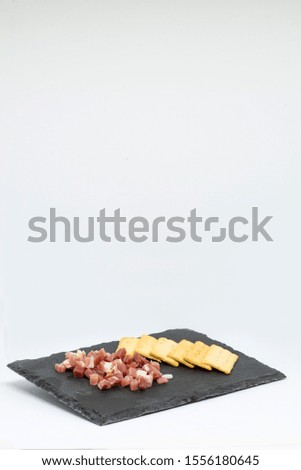 Ham taco with toasted gluten-free bread