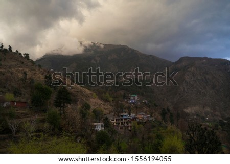Beautiful nature and landscape photo of Dharamsala in India. Nice outdoors in the Himalaya mountains.