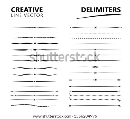 Set of text delimiters for your projects. Vector illustration Royalty-Free Stock Photo #1556204996