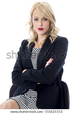 Model Released. Bored Young Business Woman