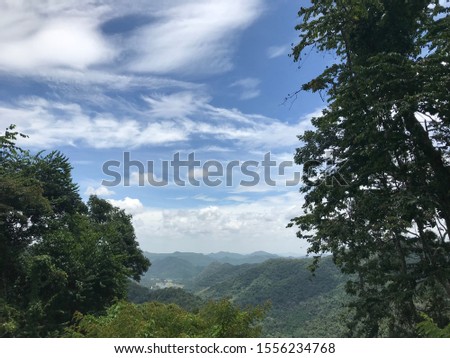 Sky and mountains In the national park